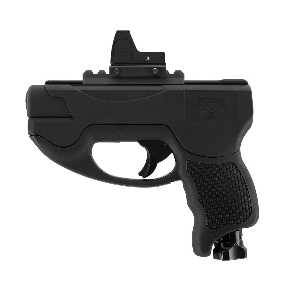 Umarex TP50 Compact with 80mm Picatinny rail and reddot sight