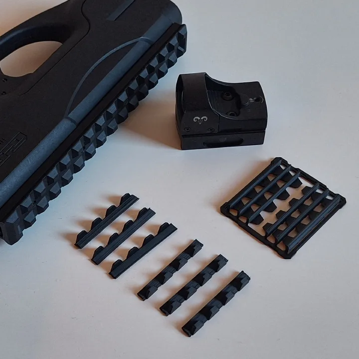 Picatinny shim set with break-away strip